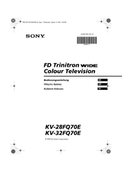 Sony KV-32FQ70E Bedienungsanleitung