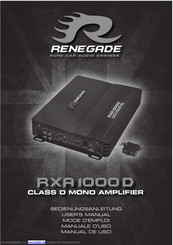 Renegade RXA 1000 D Bedienungsanleitung