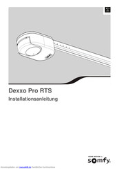 SOMFY Dexxo Pro RTS Installationsanleitung