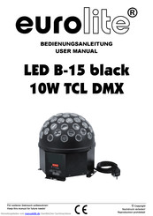 EuroLite LED B-15 black 10W TCL DMX Bedienungsanleitung
