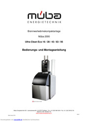Müba Ultra Clean Eco 16 Montageanleitung