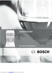 Bosch SGS33E52EU Gebrauchsanleitung