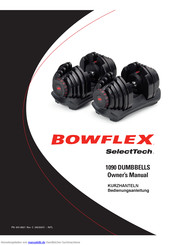 Bowflex SelectTech 1090 Dumbbells Bedienungsanleitung