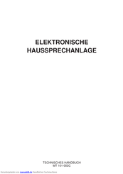 urmet domus MT 101-002C Technisches Handbuch