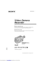 Sony TRV12E Bedienungsanleitung