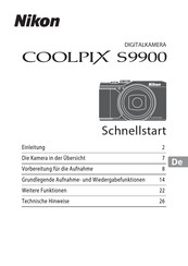 Nikon Coolpix S9900 Schnellstartanleitung