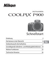 Nikon Coolpix P900 Schnellstartanleitung