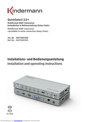 Kindermann QuickSelect 3.0+ Installations- Und Bedienungsanleitung
