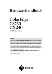 Eizo ColorEdge CX240 Benutzerhandbuch