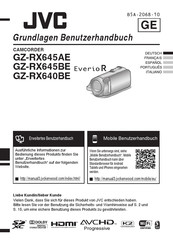 JVC Everio GZ-RX645AE Benutzerhandbuch