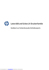 HP Scitex LX Handbuch Zur Vorbereitung Des Aufstellungsorts