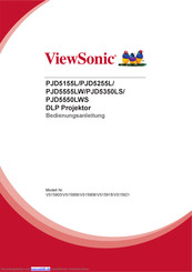 ViewSonic PJD5550LWS Bedienungsanleitung