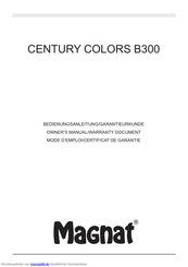 Magnat Audio CENTURY COLORS B300 Bedienungsanleitung