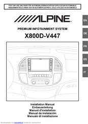 Alpine X800D-V447 Einbauanleitung