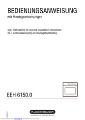 Küppersbusch EEH 6150.0 Bedienungsanweisung Mit Montageanweisungen