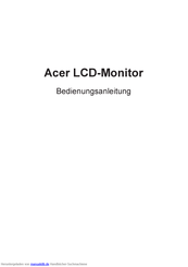 Acer Predator XR341CK Bedienungsanleitung