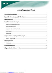 Acer AL2223W Handbuch
