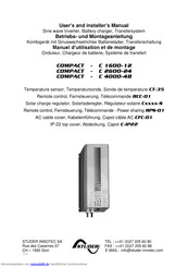 Studer COMPACT C 1600-12 Montageanleitung