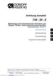 Dürkopp Adler 745 - 34 - 2 Anleitung