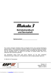 UP Makalu3 Betriebsanleitung