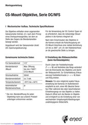 Eneo DC Series Montageanleitung