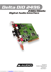 M-Audio Delta DiO 2496 Bedienungsanleitung