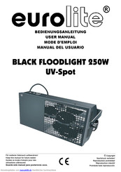 EuroLite BLACK FLOODLIGHT 250WUV-Spot Bedienungsanleitung