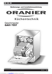 Oranier GAVI 7557 Bedienungs- Und Installationsanleitung