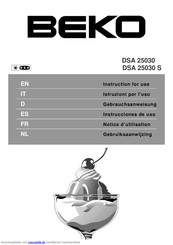BEKO DSA 25030 S Gebrauchsanweisung