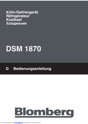 Blomberg DSM 1870 Bedienungsanleitung