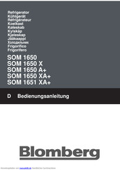 Blomberg SOM 1650 XA+ Bedienungsanleitung