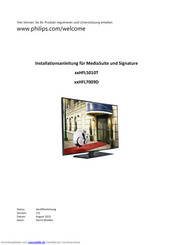 Philips HFL7009D Series Installationsanleitung Für Mediasuite Und Signature