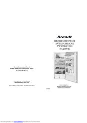 Brandt SA 2300 E Bedienungsanleitung