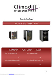 Climadiff CV70AD Gebrauchsanweisung