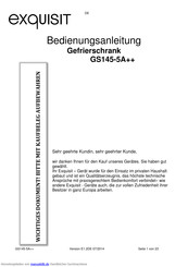 Exquisit GS145-5A++ Bedienungsanleitung