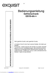 Exquisit GS18-4A++ Bedienungsanleitung