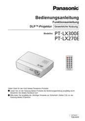 Panasonic PT-LX270E Bedienungsanleitung