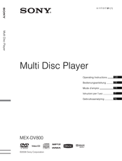 Sony MEX-DV800 Bedienungsanleitung