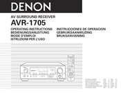 Denon AVR-1705b Bedienungsanleitung