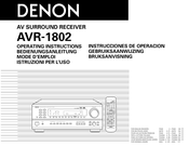 Denon AVR-1802 Bedienungsanleitung