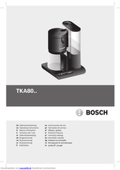 Bosch TKA 8 SL1 Solitaire Gebrauchsanleitung