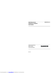 ZANKER ZKK 231 K Gebrauchsanweisung