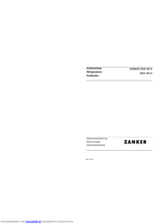 ZANKER ZKK 8010 Gebrauchsanweisung