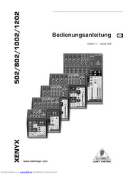 Behringer Xenyx 802 Bedienungsanleitung