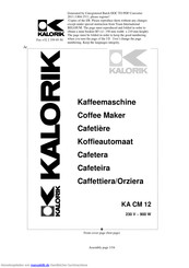 Kalorik KA CM 12 Gebrauchsanleitung