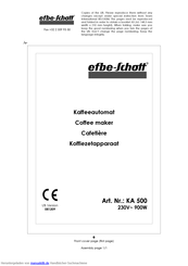 EFBE-SCHOTT KA 500 Handbuch