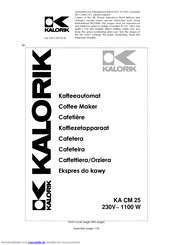 Kalorik KA CM 25 Gebrauchsanleitung