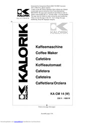 Kalorik KA CM 14 W Gebrauchsanleitung