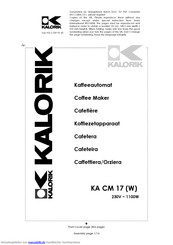 Kalorik KA CM 17 Gebrauchsanleitung