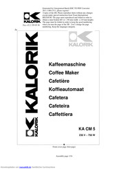 Kalorik KA CM 5 Gebrauchsanleitung